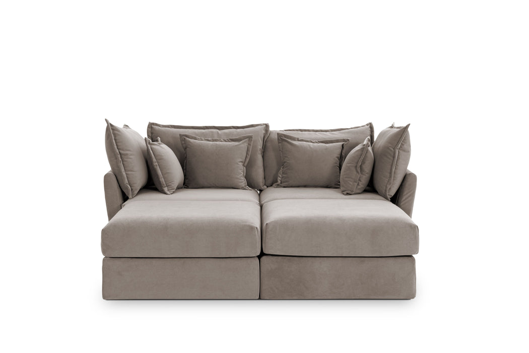 2 Seater Sofa and 2 Ottoman Modules