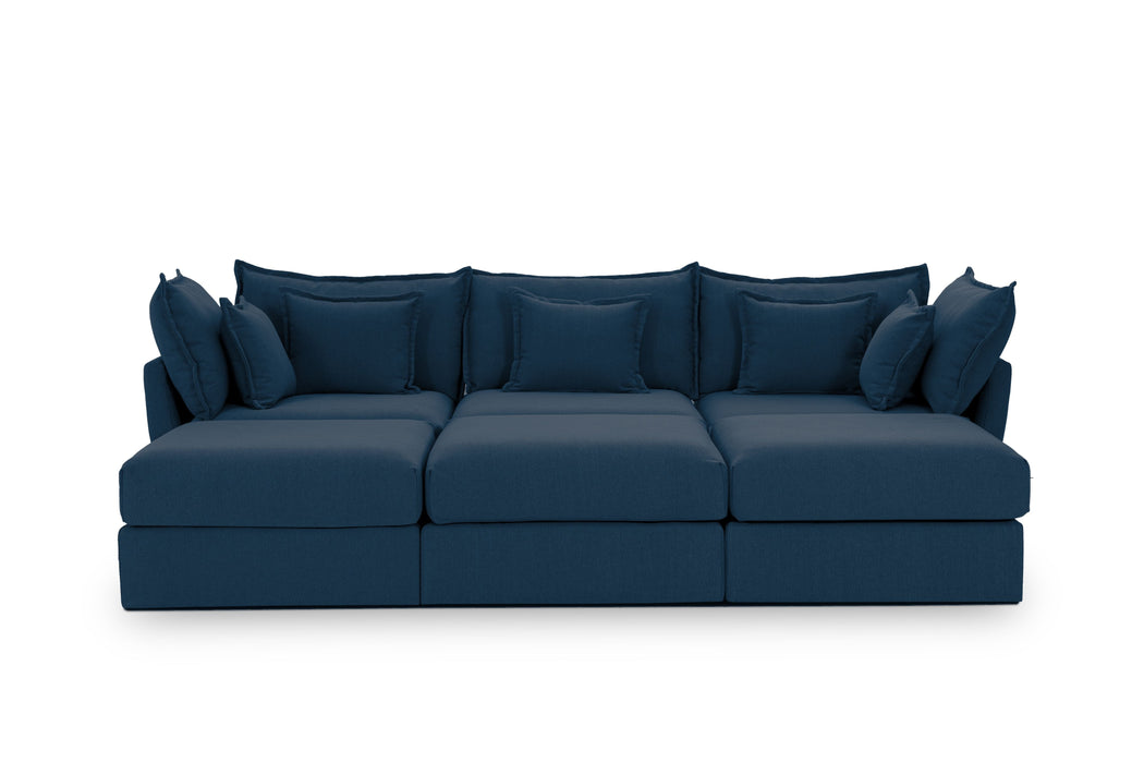 3 Seater Sofa and 3 Ottoman Modules