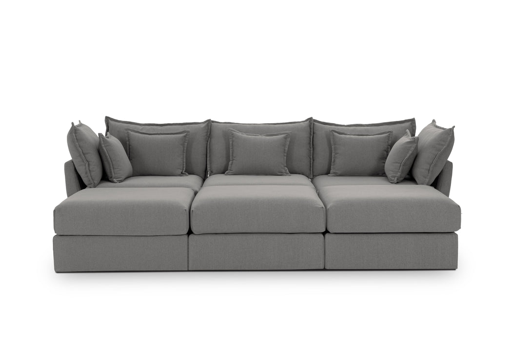 3 Seater Sofa and 3 Ottoman Modules