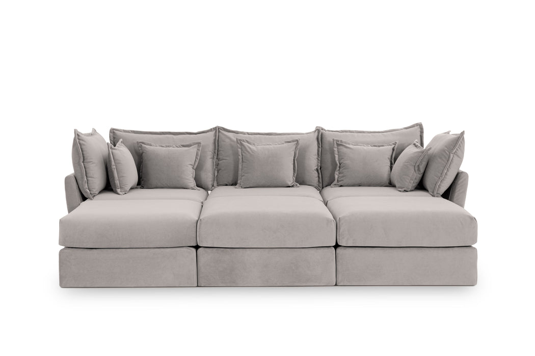 3 Seater Sofa and 3 Ottoman Modules