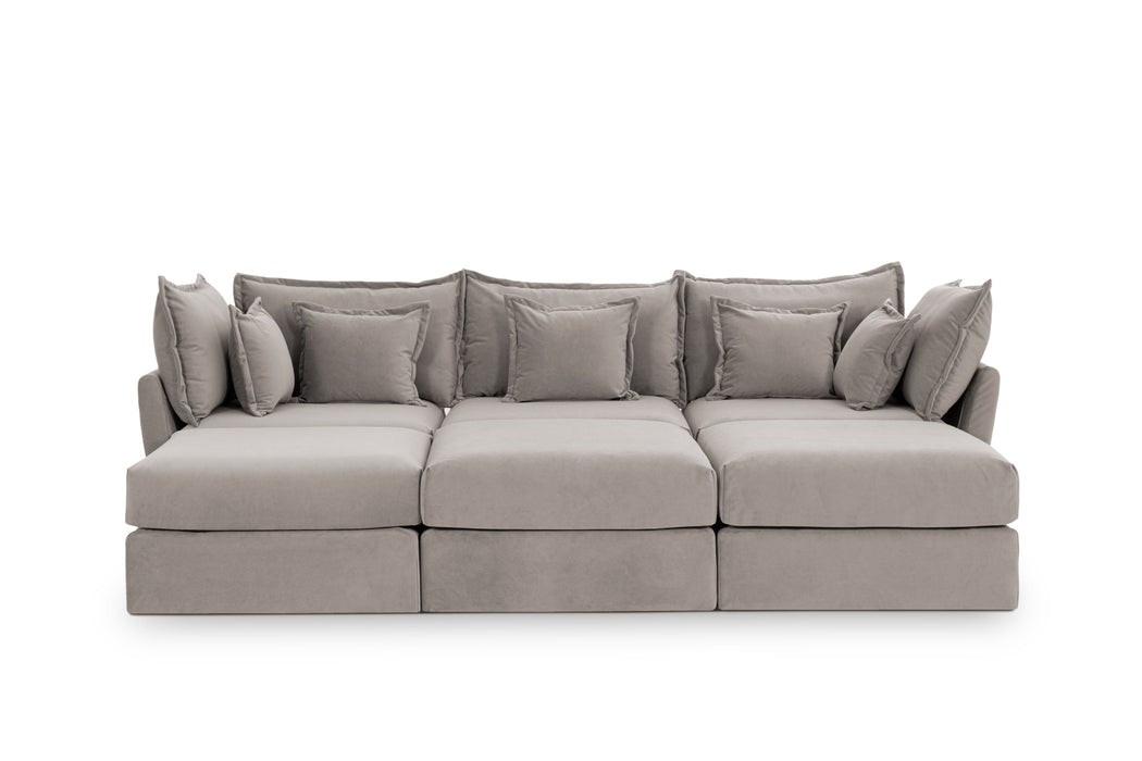 3 Seater Sofa and 3 Ottoman Modules