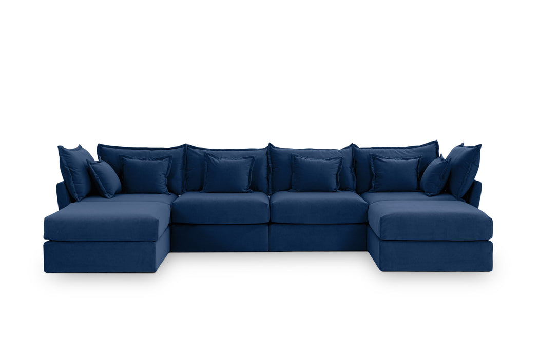 4 Seater Sofa and 2 Ottoman Modules