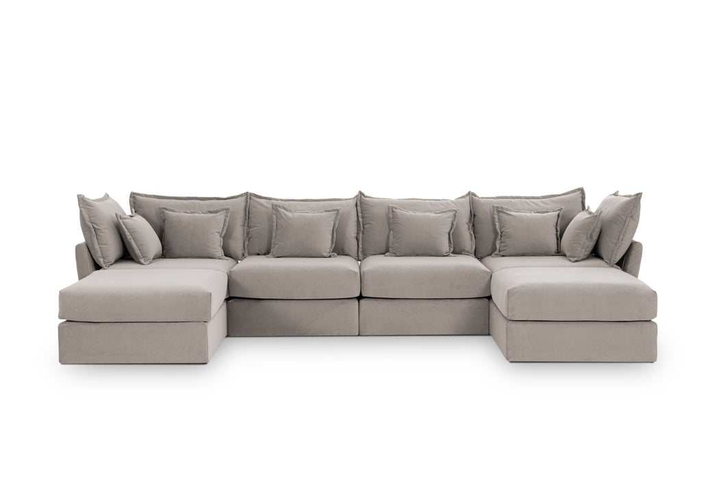 4 Seater Sofa and 2 Ottoman Modules