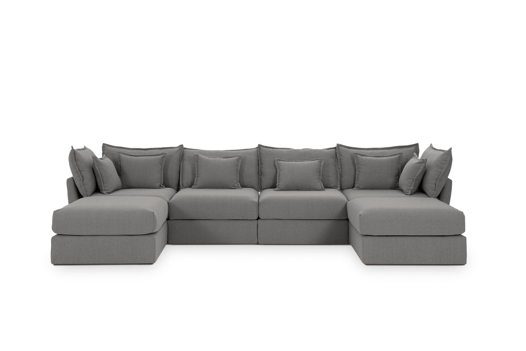 4 Seater Sofa and 2 Ottoman Modules