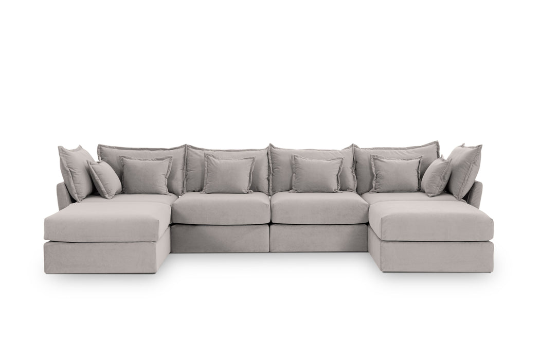 4 Seater Sofa and 2 Ottoman Modules