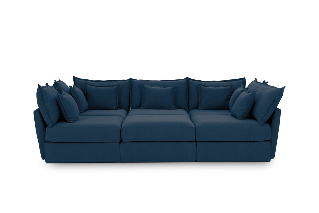 Double 3 Seater Sectional With Backrest