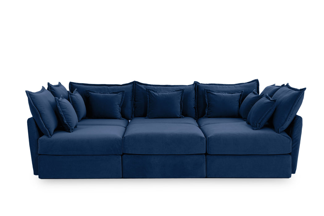 Double 3 Seater Sectional With Backrest