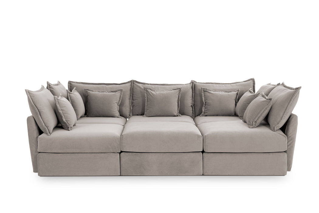 Double 3 Seater Sectional With Backrest