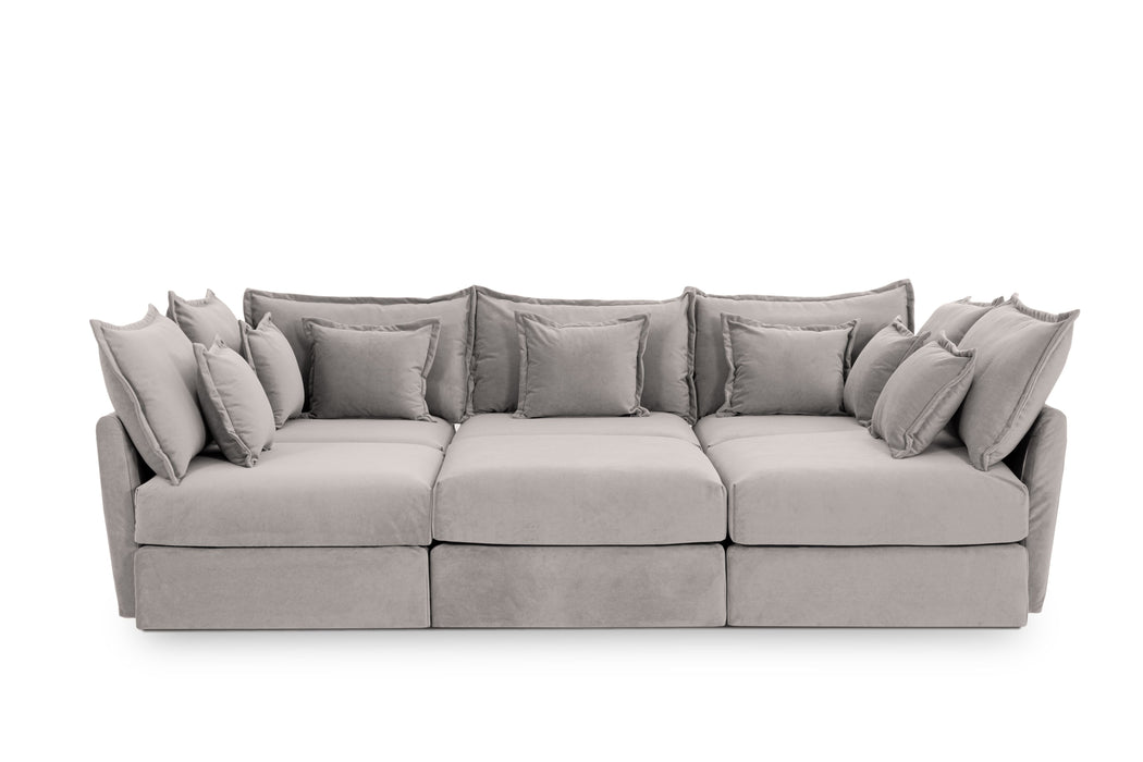 Double 3 Seater Sectional With Backrest